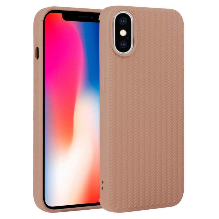 Weave Texture Silicone Phone Case, For iPhone X / XS, For iPhone XR