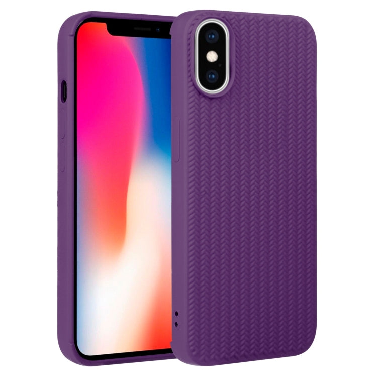 Weave Texture Silicone Phone Case, For iPhone X / XS, For iPhone XR