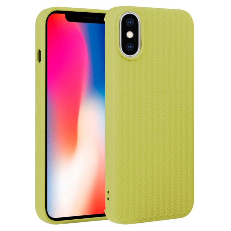 Weave Texture Silicone Phone Case, For iPhone X / XS, For iPhone XR