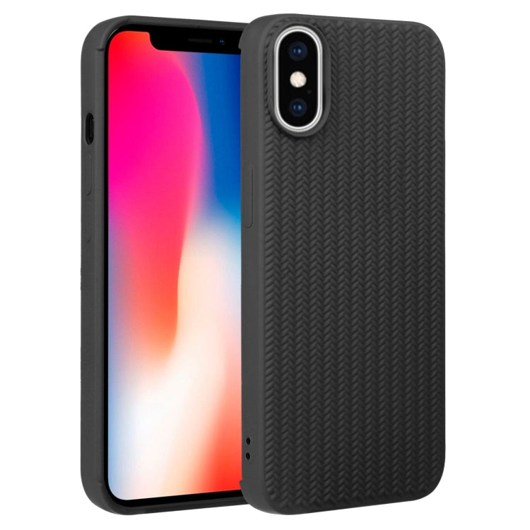 Weave Texture Silicone Phone Case, For iPhone X / XS, For iPhone XR