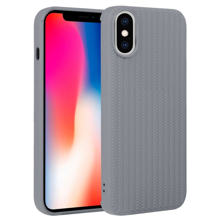 Weave Texture Silicone Phone Case, For iPhone X / XS, For iPhone XR
