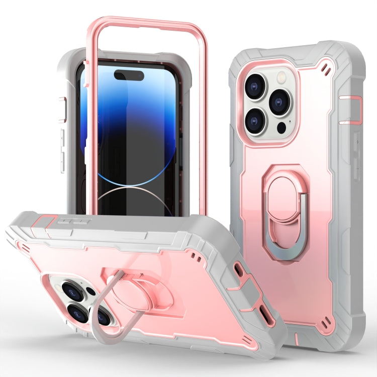 Two-color Ring Holder Phone Case, For iPhone 14 Pro Max, For iPhone 14 Pro