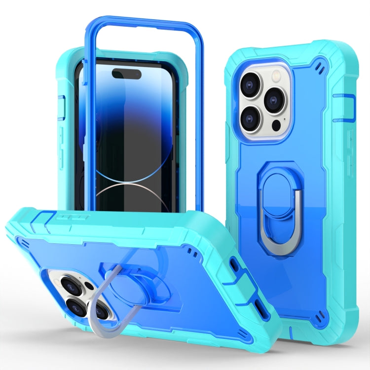 Two-color Ring Holder Phone Case, For iPhone 14 Pro Max, For iPhone 14 Pro