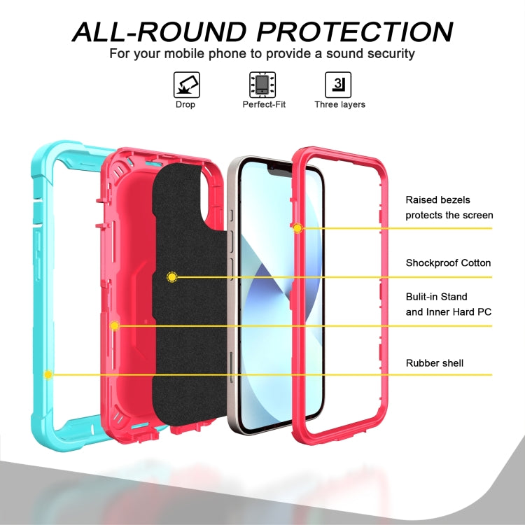 Two-color Ring Holder Phone Case, For iPhone 14, For iPhone 14 Plus