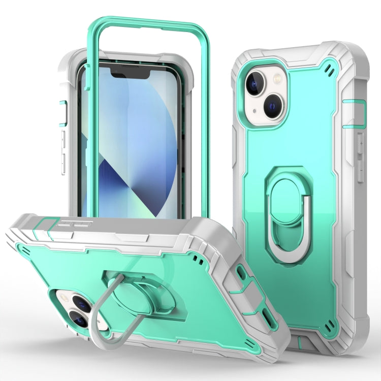 Two-color Ring Holder Phone Case, For iPhone 14, For iPhone 14 Plus