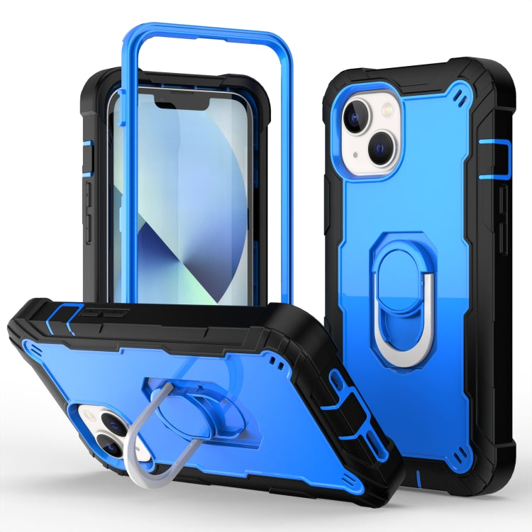 Two-color Ring Holder Phone Case, For iPhone 14, For iPhone 14 Plus