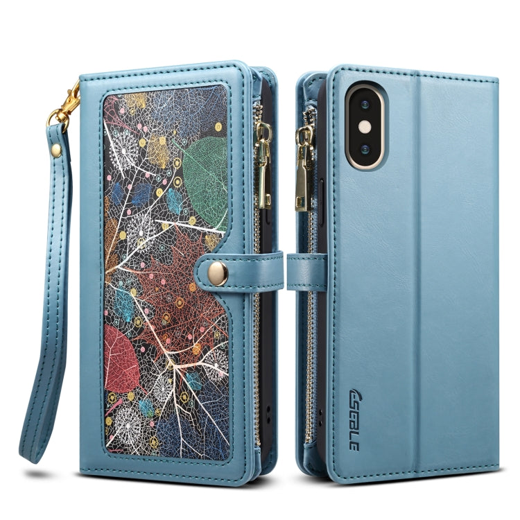 ESEBLE Star Series Lanyard Zipper Wallet RFID Leather Case, For iPhone 12 Pro, For iPhone 12, For iPhone 11 Pro Max, For iPhone 11 Pro, For iPhone 11, For iPhone SE 2022 / SE 2020 / 8 / 7, For iPhone XS Max, For iPhone XS / X