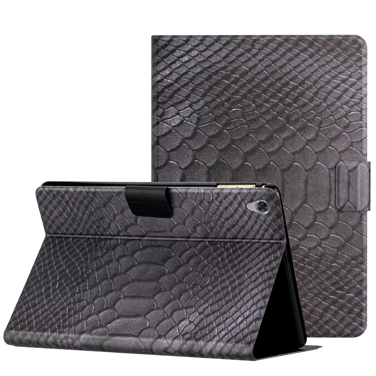 Solid Color Crocodile Texture Leather Smart Tablet Case, For Lenovo Tab M10 HD 2nd Gen, For Lenovo Tab M10 3rd Gen, For Lenovo Tab M10 Plus, For Lenovo Tab M10 Plus 10.6 3rd Gen 2022