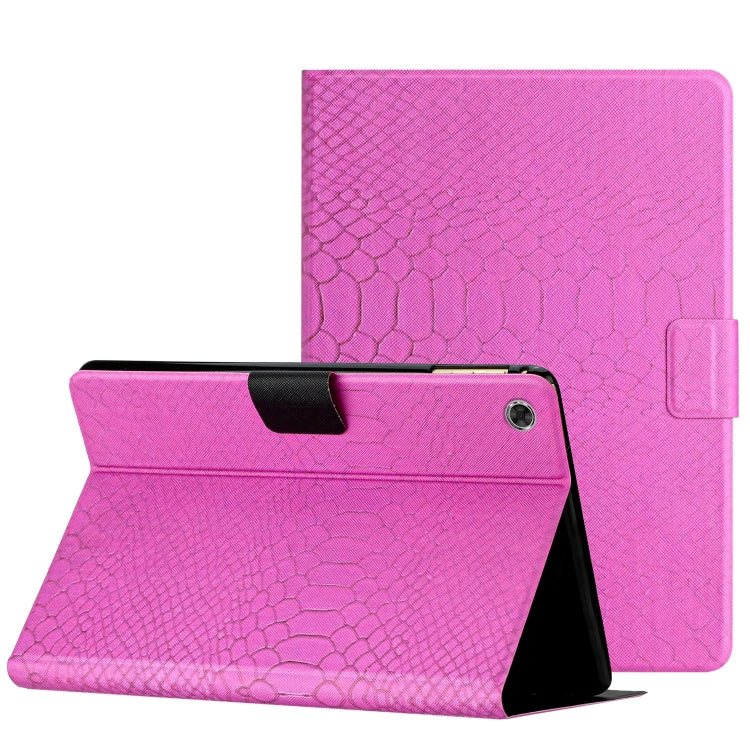 Solid Color Crocodile Texture Leather Smart Tablet Case, For Lenovo Tab M10 HD 2nd Gen, For Lenovo Tab M10 3rd Gen, For Lenovo Tab M10 Plus, For Lenovo Tab M10 Plus 10.6 3rd Gen 2022