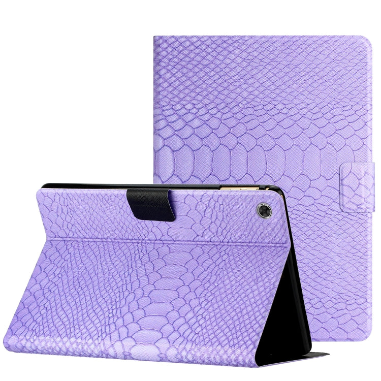 Solid Color Crocodile Texture Leather Smart Tablet Case, For Lenovo Tab M10 HD 2nd Gen, For Lenovo Tab M10 3rd Gen, For Lenovo Tab M10 Plus, For Lenovo Tab M10 Plus 10.6 3rd Gen 2022