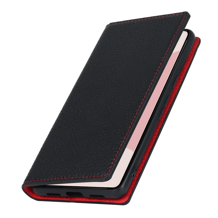 Litchi Texture Genuine Leather Phone Case, For Google Pixel 7 5G