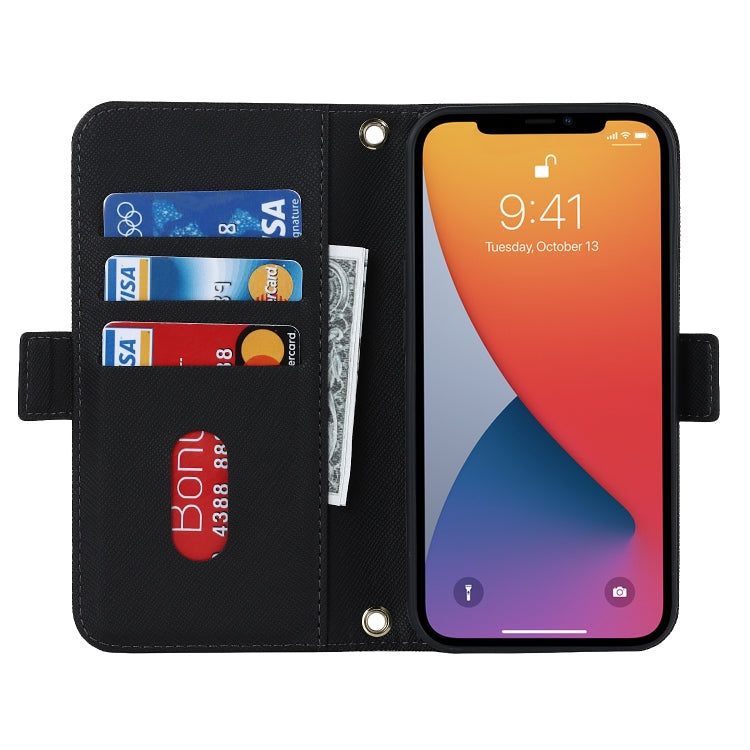 Cross Texture Lanyard Leather Phone Case, For iPhone 12 / 12 Pro, For iPhone 12 mini, For iPhone 11 Pro Max, For iPhone 11 Pro