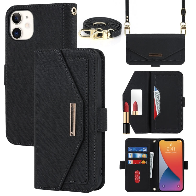 Cross Texture Lanyard Leather Phone Case, For iPhone 12 / 12 Pro, For iPhone 12 mini, For iPhone 11 Pro Max, For iPhone 11 Pro