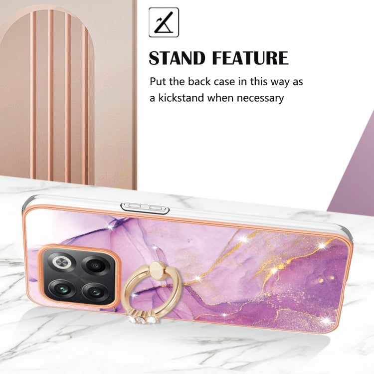 Electroplating Marble IMD Phone Case with Ring Holder