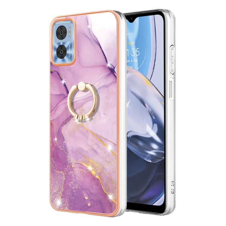 Electroplating Marble IMD Phone Case with Ring Holder
