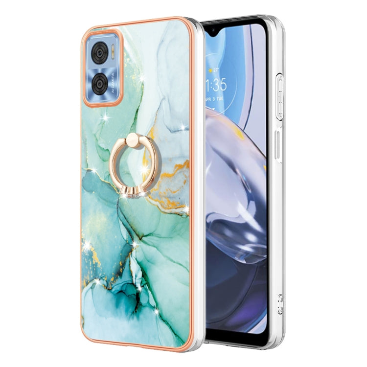 Electroplating Marble IMD Phone Case with Ring Holder