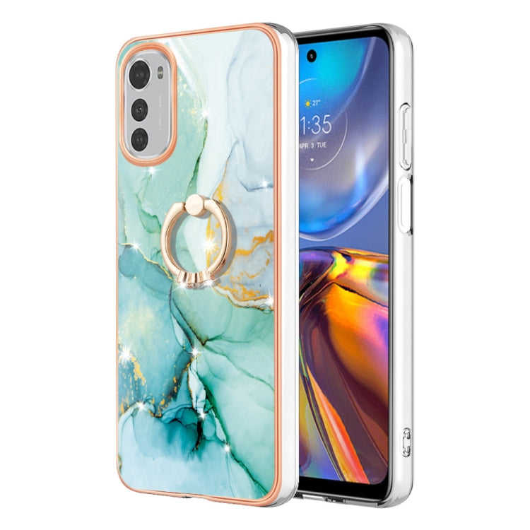 Electroplating Marble IMD Phone Case with Ring Holder