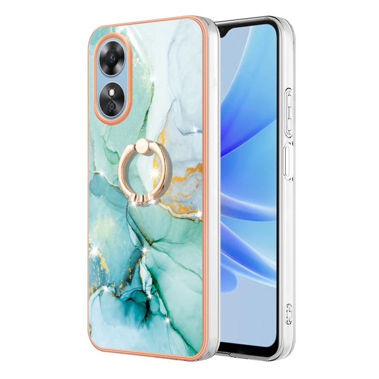 Electroplating Marble IMD Phone Case with Ring Holder