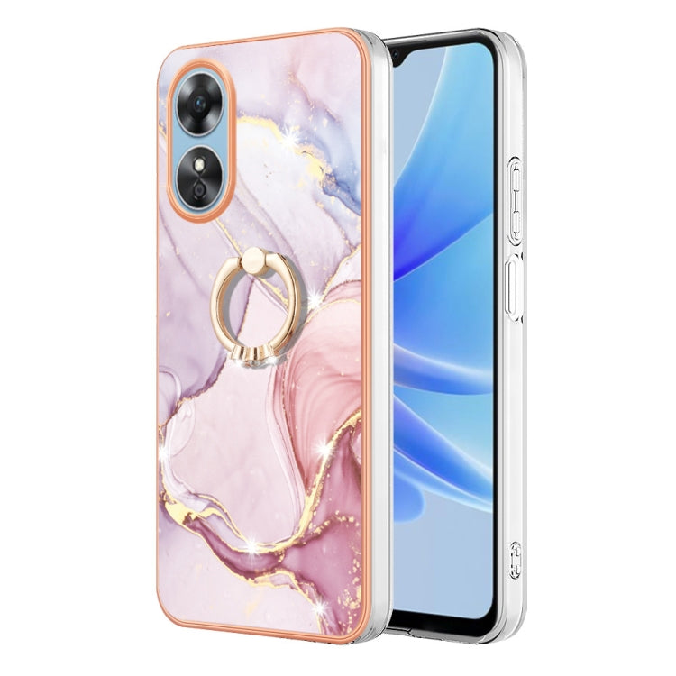 Electroplating Marble IMD Phone Case with Ring Holder