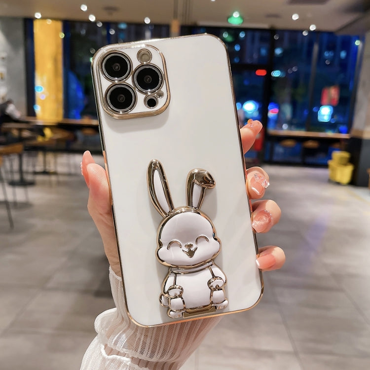 Plating Rabbit Holder Phone Case, For iPhone 14 Pro Max, For iPhone 13, For iPhone 13 Pro