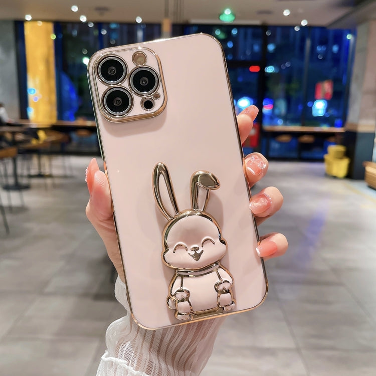 Plating Rabbit Holder Phone Case, For iPhone 14 Pro Max, For iPhone 13, For iPhone 13 Pro