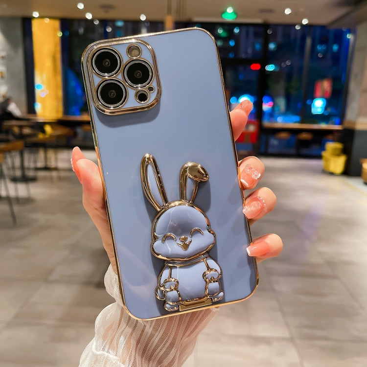 Plating Rabbit Holder Phone Case, For iPhone 14 Pro Max, For iPhone 13, For iPhone 13 Pro