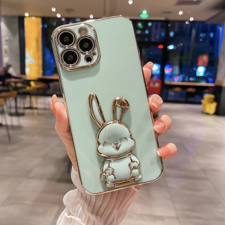 Plating Rabbit Holder Phone Case, For iPhone 14 Pro Max, For iPhone 13, For iPhone 13 Pro