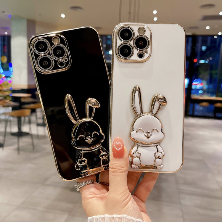 Plating Rabbit Holder Phone Case, For iPhone 14 Pro Max, For iPhone 13, For iPhone 13 Pro