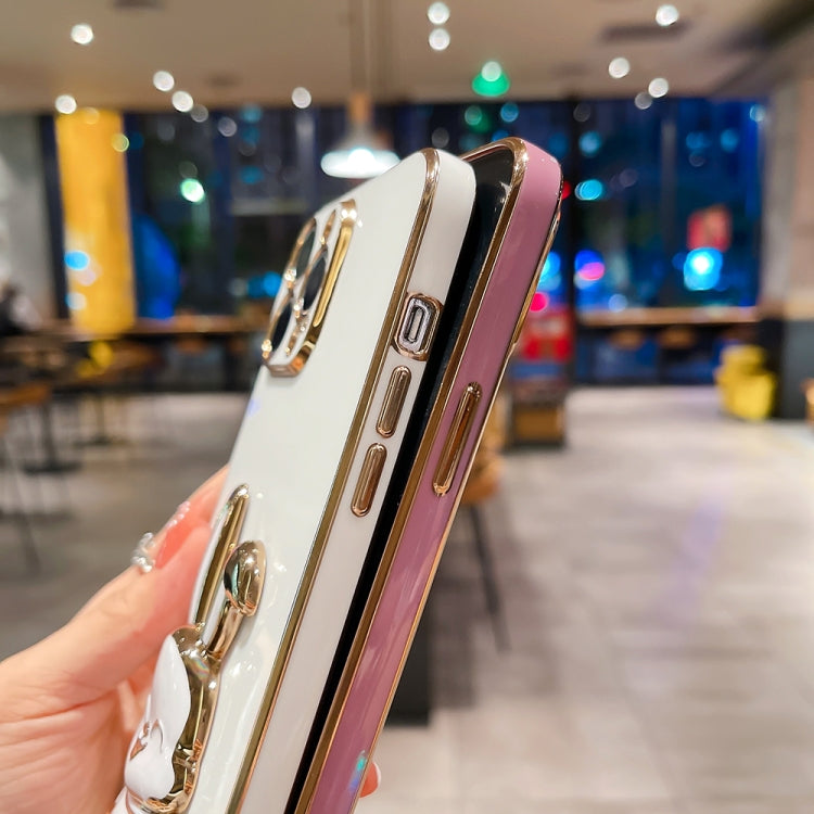 Plating Rabbit Holder Phone Case, For iPhone 14 Pro Max, For iPhone 13, For iPhone 13 Pro