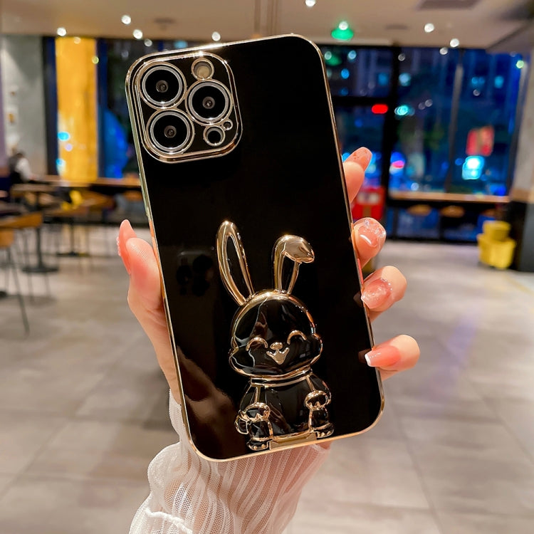 Plating Rabbit Holder Phone Case, For iPhone 14 Pro Max, For iPhone 13, For iPhone 13 Pro