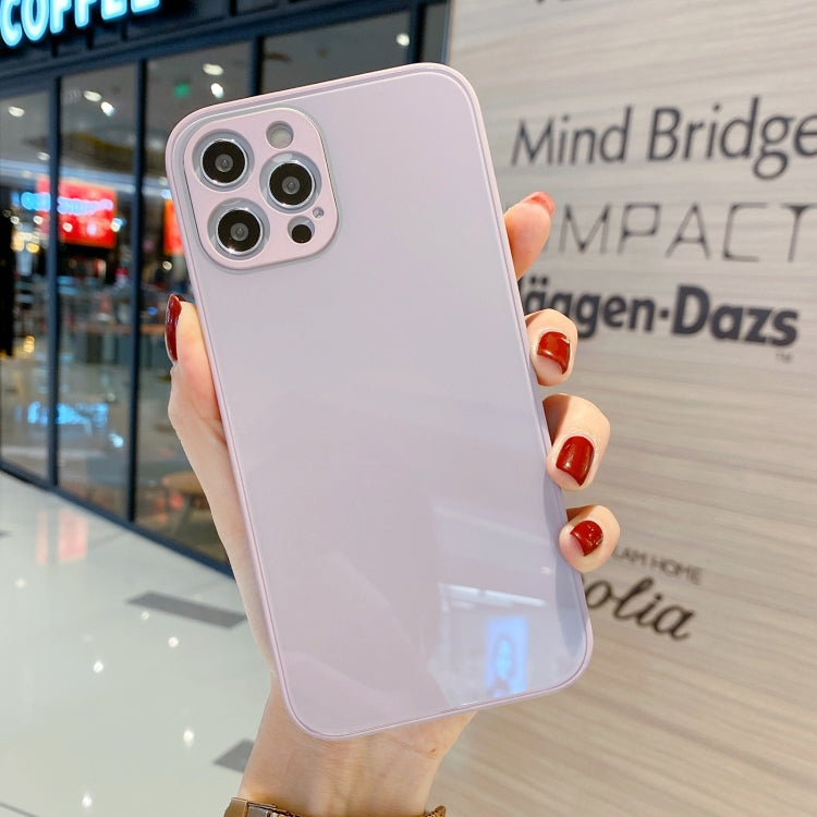 Solid Color Tempered Glass Phone Case, For iPhone 11