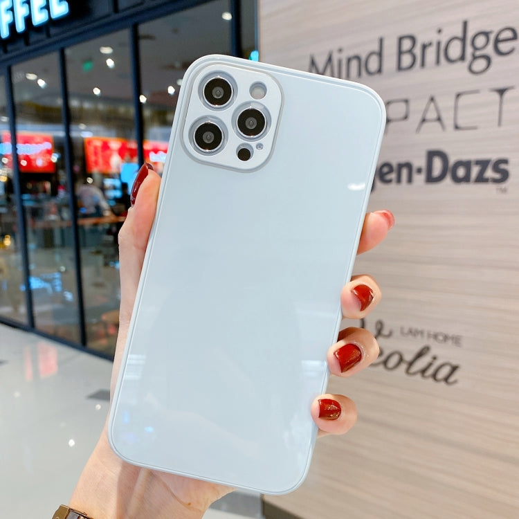 Solid Color Tempered Glass Phone Case, For iPhone 11