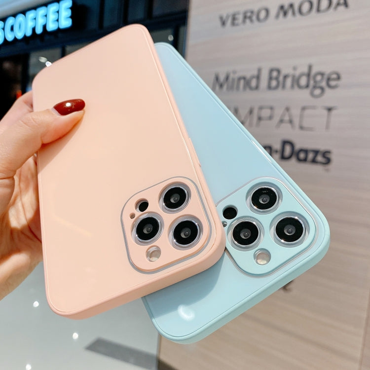 Solid Color Tempered Glass Phone Case, For iPhone 11
