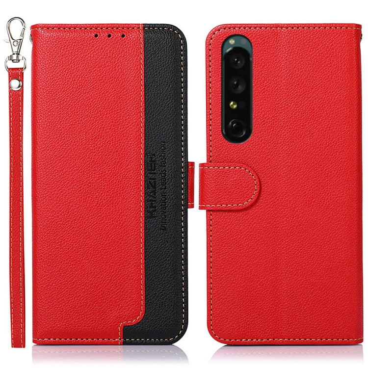 KHAZNEH Litchi Texture Leather RFID Phone Case