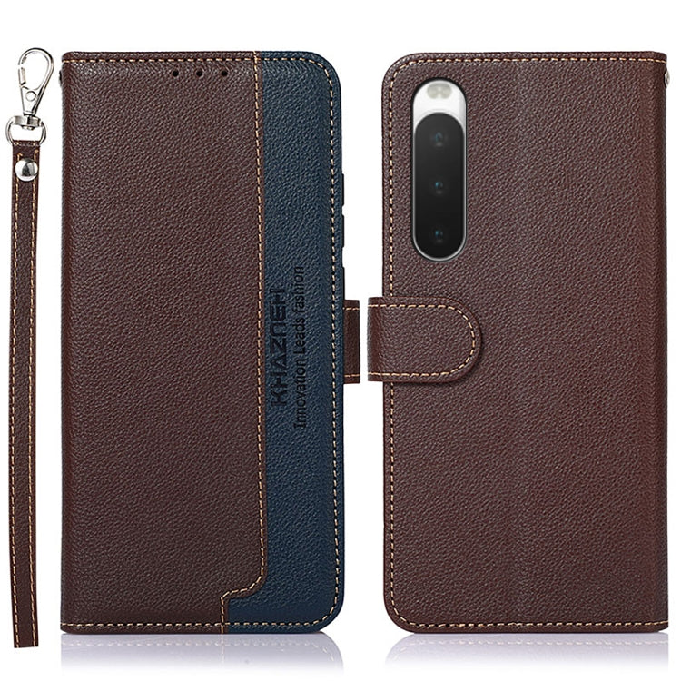 KHAZNEH Litchi Texture Leather RFID Phone Case