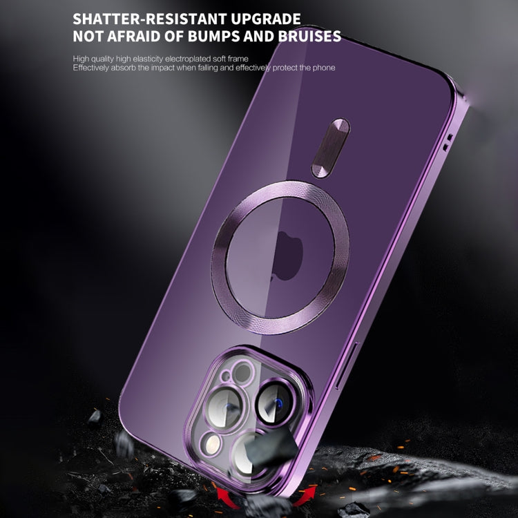 CD Texture Plating TPU MagSafe Phone Case with Lens Film, For iPhone 13 Pro Max, For iPhone 12, For iPhone 12 Pro