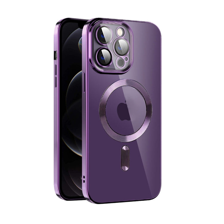 CD Texture Plating TPU MagSafe Phone Case with Lens Film, For iPhone 13 Pro Max, For iPhone 12, For iPhone 12 Pro