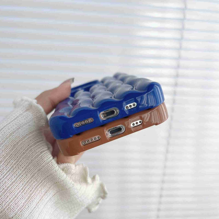 Varnishing 3D Water Wave Texture Phone Case, For iPhone 13 Pro Max, For iPhone 13 Pro, For iPhone 13, For iPhone 12 Pro Max