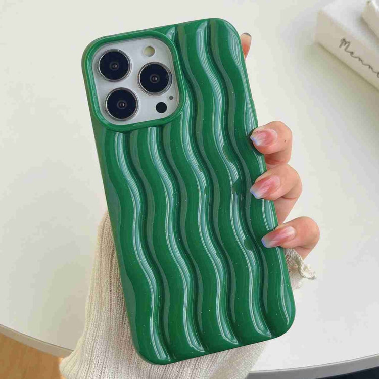 Varnishing 3D Water Wave Texture Phone Case, For iPhone 13 Pro Max, For iPhone 13 Pro, For iPhone 13, For iPhone 12 Pro Max