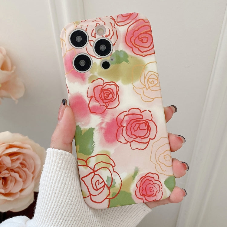 Water Sticker Flower Pattern PC Phone Case, For iPhone 11 Pro Max, For iPhone 11 Pro