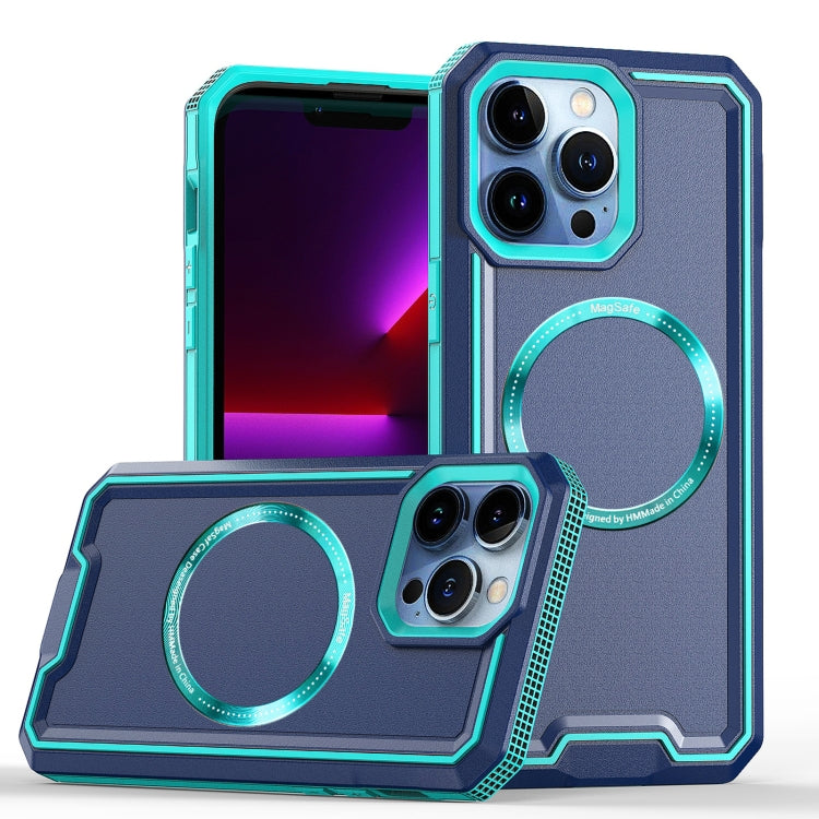 Armour Two-color MagSafe Magnetic TPU + PC Phone Case, For iPhone 14 Plus, For iPhone 12 / 12 Pro