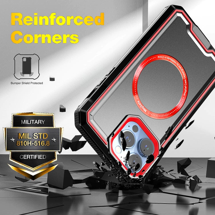 Armour Two-color MagSafe Magnetic TPU + PC Phone Case, For iPhone 14 Plus, For iPhone 12 / 12 Pro