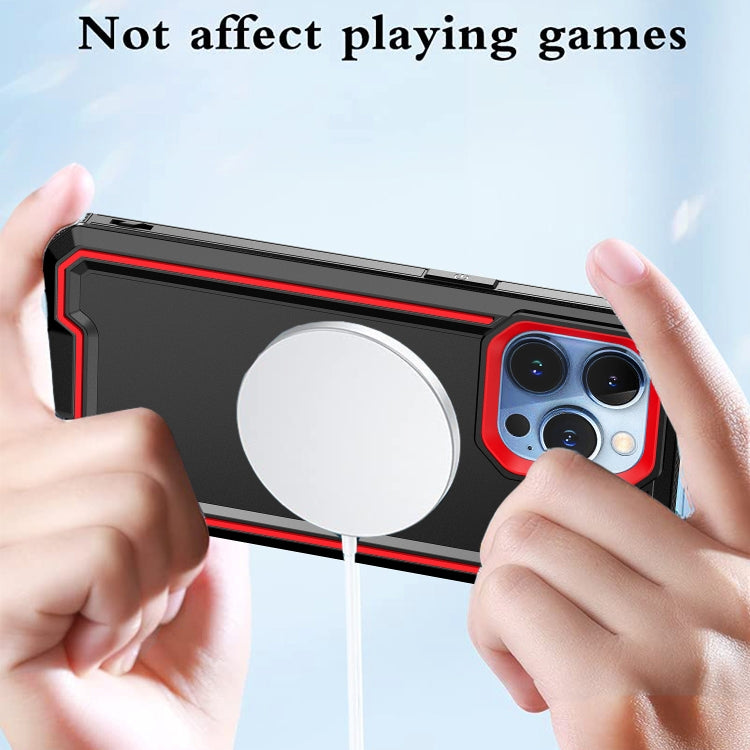Armour Two-color MagSafe Magnetic TPU + PC Phone Case, For iPhone 14 Plus, For iPhone 12 / 12 Pro