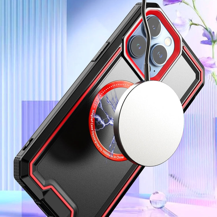 Armour Two-color MagSafe Magnetic TPU + PC Phone Case, For iPhone 14 Plus, For iPhone 12 / 12 Pro