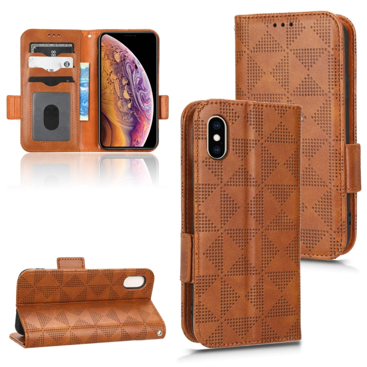 Symmetrical Triangle Leather Phone Case, For iPhone 11 Pro, For iPhone 11, For iPhone XS Max, For iPhone XS / X
