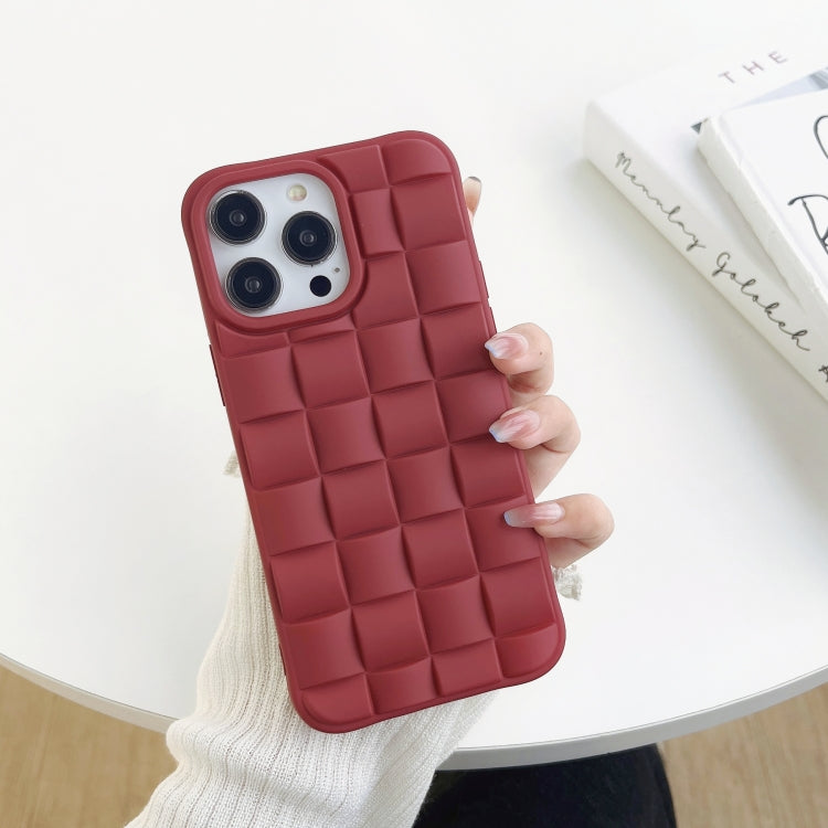 3D Cube Weave Texture Skin Feel Phone Case, For iPhone 11 Pro Max