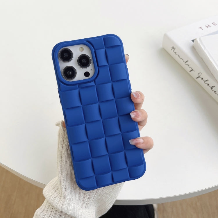 3D Cube Weave Texture Skin Feel Phone Case, For iPhone 11 Pro Max