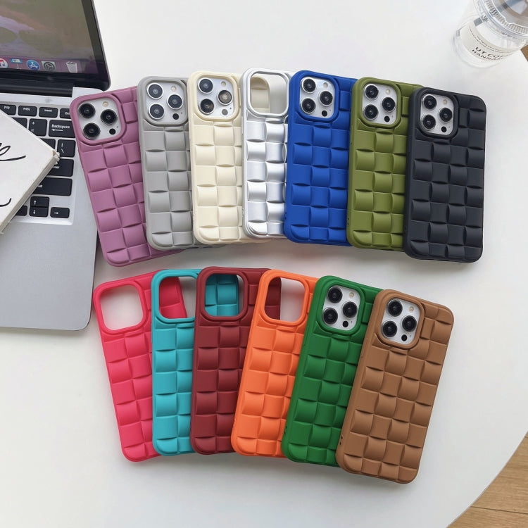 3D Cube Weave Texture Skin Feel Phone Case, For iPhone 11 Pro Max