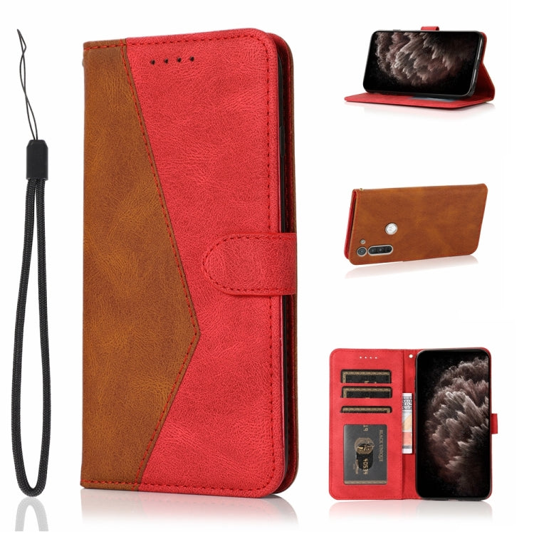 Dual-color Stitching Leather Phone Case