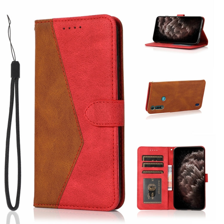 Dual-color Stitching Leather Phone Case